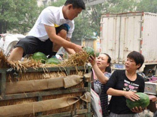 两老人吃瓜,两位老人的悠闲夏日时光